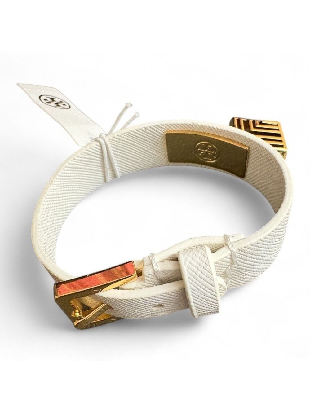 Tory Burch White and Gold Rubber Bracelet NWT - Picture 3 of 5